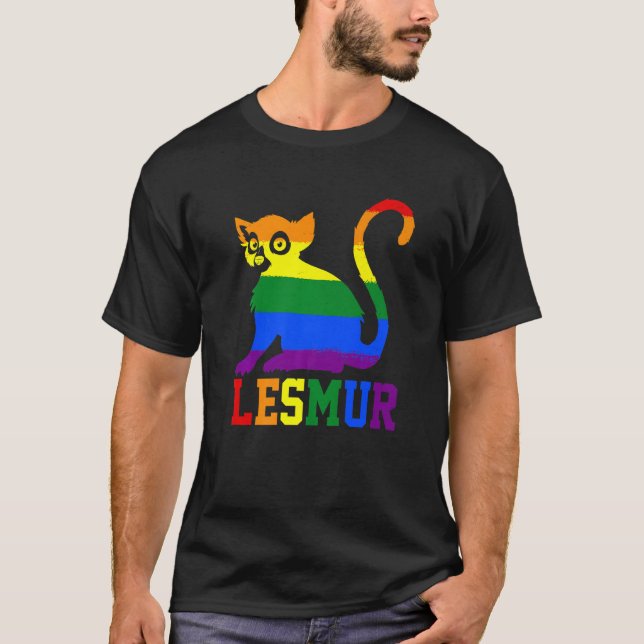 Camiseta Lemur Lgbt Ally Gay Rights Activista Apoyo Lgbt (Anverso)