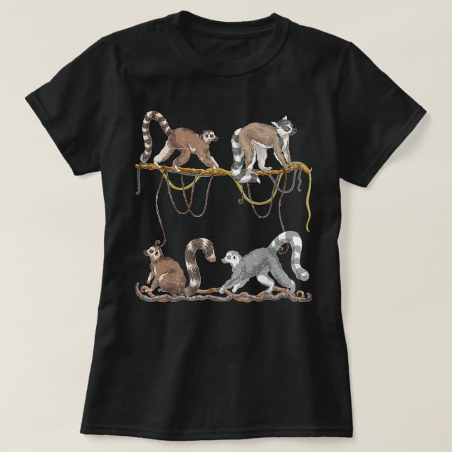 Camiseta Lemur malgache en el zoológico de Sifakas (Diseño del anverso)