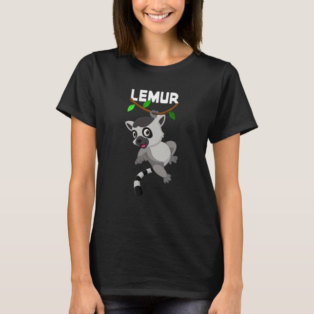 Camiseta Lemur Monkey I Cute Lemur I Kids Lemur (Anverso)