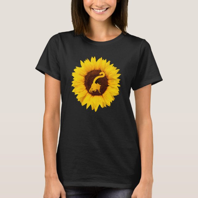 Camiseta Lemur Para Mujeres Hombres Prima El Girasol Animal (Anverso)