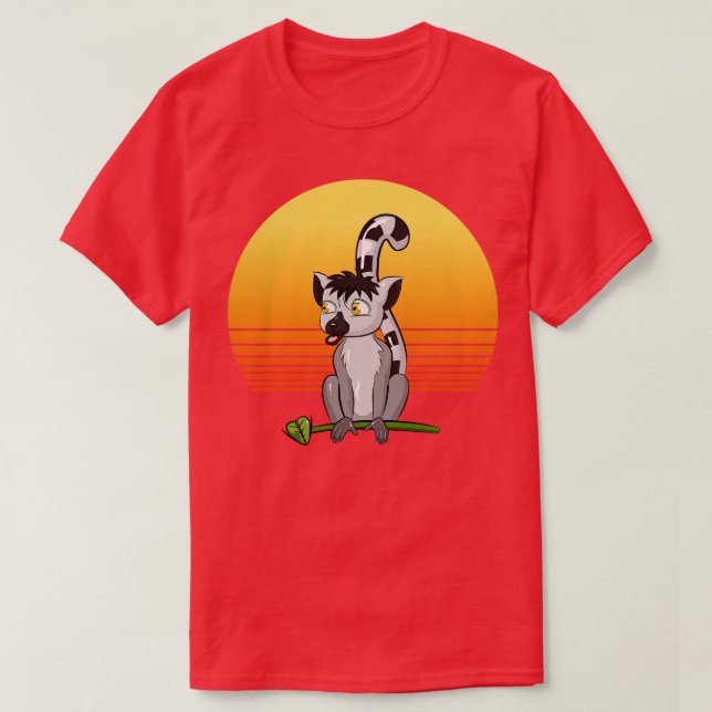 Camiseta Lemur Retro (Diseño del anverso)