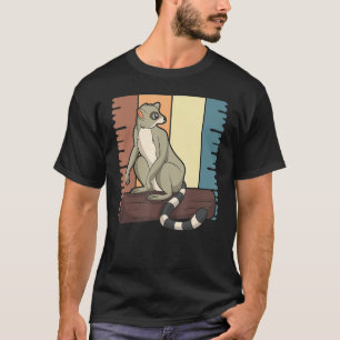 Camiseta Lemur retro de mono animal en el zoológico de Sifa