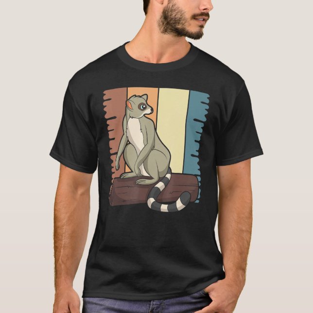 Camiseta Lemur retro de mono animal en el zoológico de Sifa (Anverso)