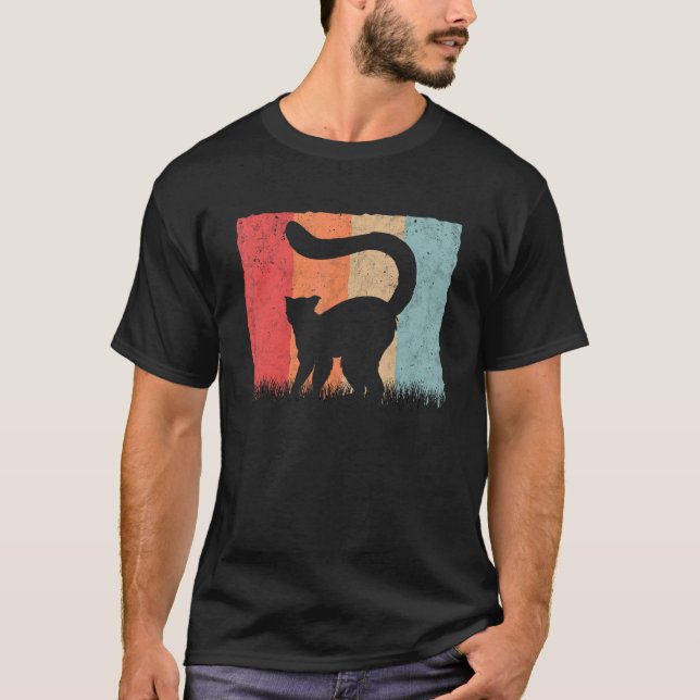 Camiseta Lémur Retro Lemuroidea Antiguo (Anverso)