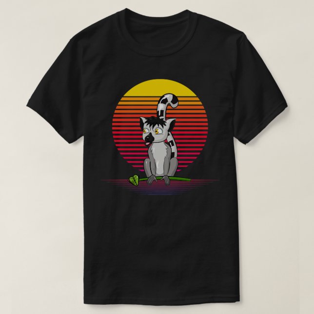 Camiseta Lemur Retro Vapor (Diseño del anverso)