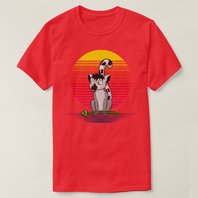 Camiseta Lemur Retro Vapor (Diseño del anverso)