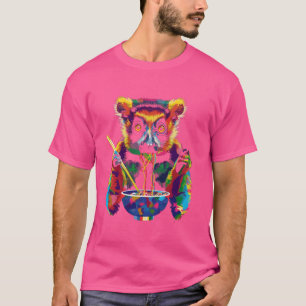 Camiseta Lemur Ring Tail Comer fideos de Ramen Popart