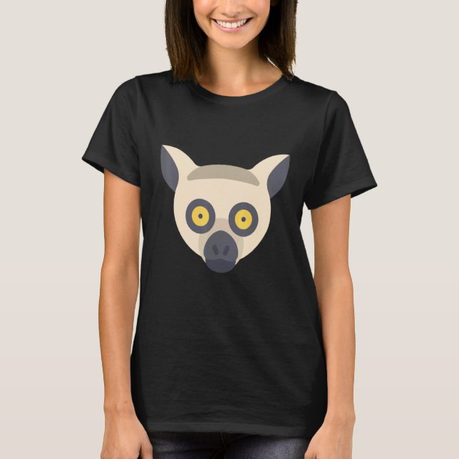 Camiseta Lemur  Ring Tailed Cute Primate 2 (Anverso)