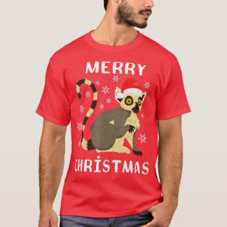 Camiseta Lemur Santa Merry Christmas Lemur Lover Cute Anima