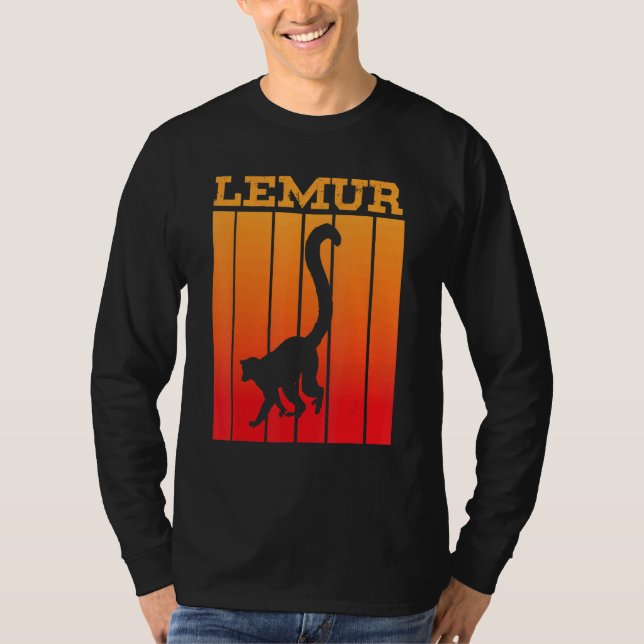 Camiseta Lemur Shadow Silhouette At Sunset (Anverso)