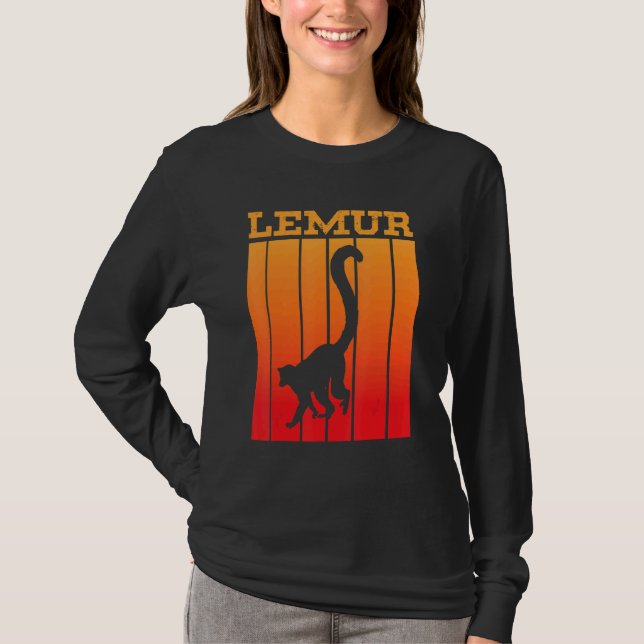 Camiseta Lemur Shadow Silhouette At Sunset (Anverso)