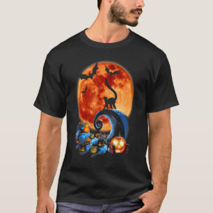 Camiseta Lemur Y Moon Halloween Costume Silhouette