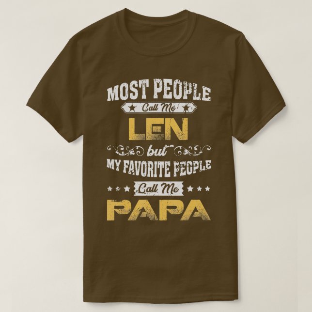 Camiseta LEN Nombre Mi Gente Favorita Me Llama Papa (Diseño del anverso)