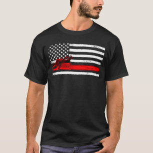 Camiseta Leñador de bandera americana patriótica hombres mu