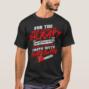 Camiseta leñador de la cadena forestal sierra árbol de bosq