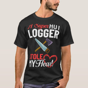 Camiseta Leñador Esposa Lumberjack Girlfriend Cadenas De Sa
