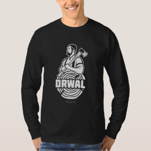 Camiseta Leñador Polonia Hombre Con Barba Y Hacha Drwal