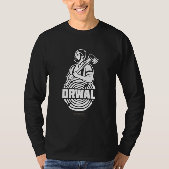 Camiseta Leñador Polonia Hombre Con Barba Y Hacha Drwal (Anverso)