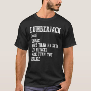 Camiseta Leñador Sustantivo Sabe Más De Lo Que Dice Traba