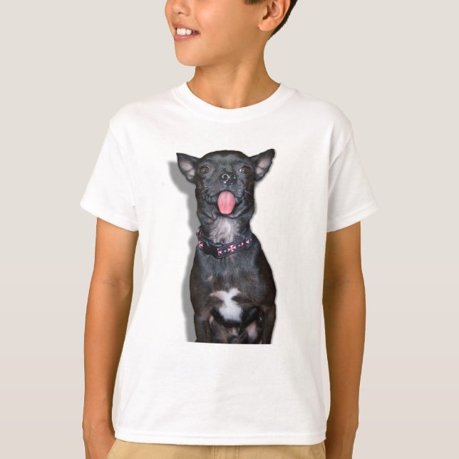 Camiseta Lengua de perro de la chihuahua (Anverso)