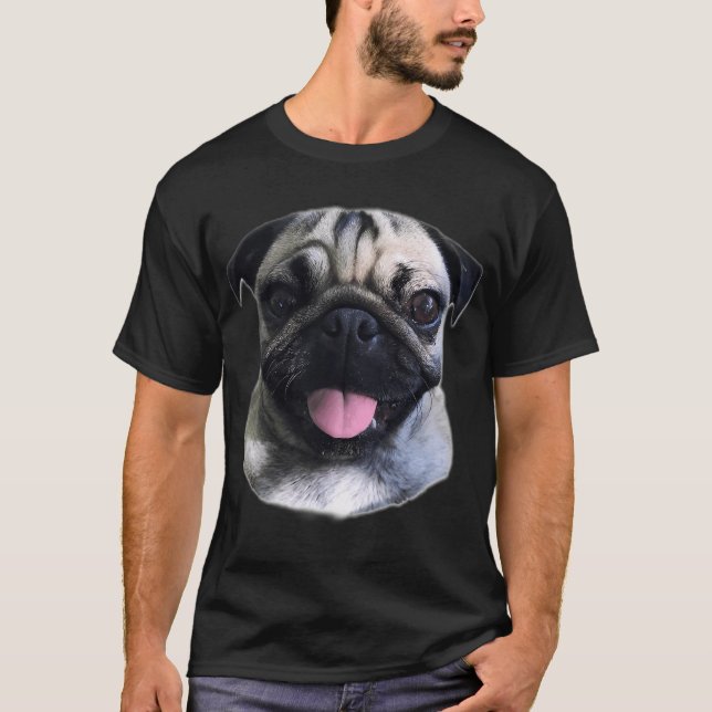 Camiseta lengua de pug (Anverso)