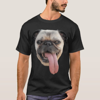 Camiseta Lengua de Pug colgando
