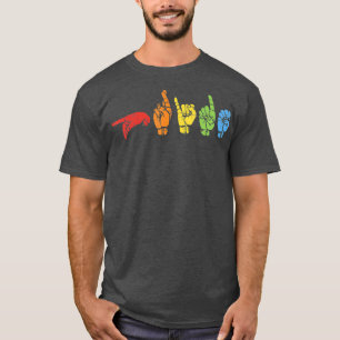 Camiseta Lengua de Rótulo divertida bandera arcoiris gay L