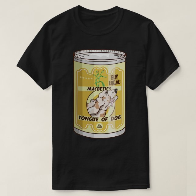 Camiseta Lengua del perro MACBETH brujas (Diseño del anverso)