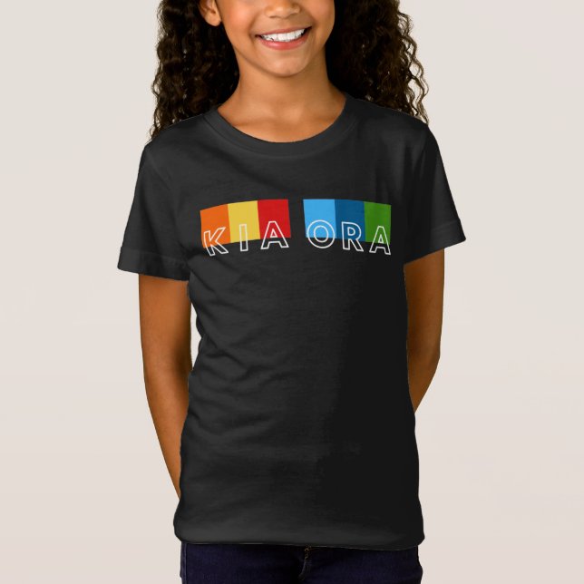 CAMISETA LENGUA MAORI KIA ORA KA KITE NUEVA ZELANDIA KIWI (Anverso)