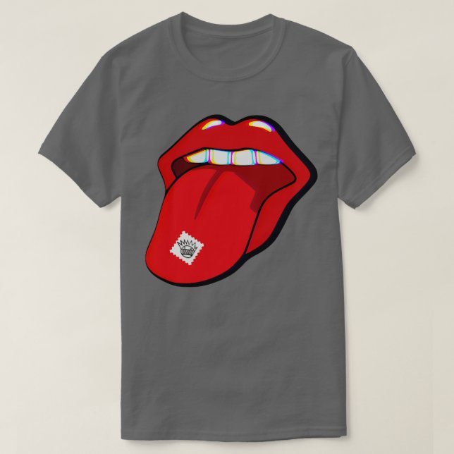 Camiseta Lengua Trippy de Ácido Boognish Tab (Diseño del anverso)