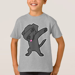 Camiseta Lenguado negro del perro de la danza de Hip Hop