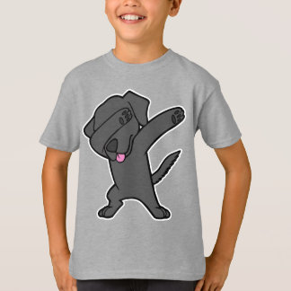 Camiseta Lenguado negro del perro de la danza de Hip Hop