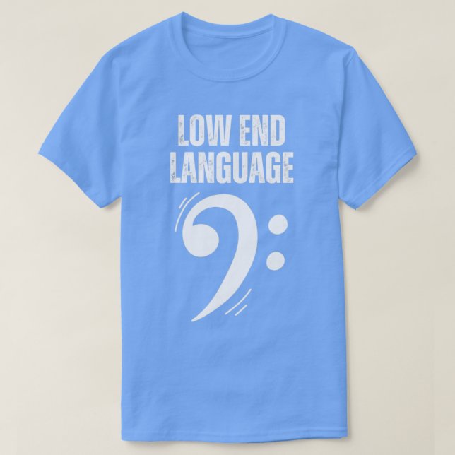 Camiseta Lenguaje básico de Bass Clef (Diseño del anverso)