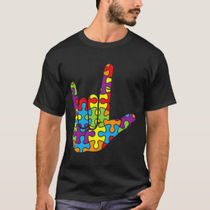 Camiseta Lenguaje de amor Rompecabezas autistas Autismo adv