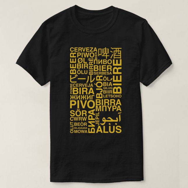 Camiseta Lenguaje de cerveza (Diseño del anverso)