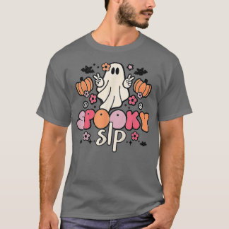 Camiseta Lenguaje de discursos de Halloween retro Groovy SL