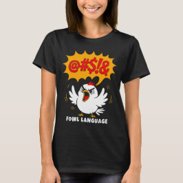 Camiseta Lenguaje de Pájaros Dibujo Animado Pájaro