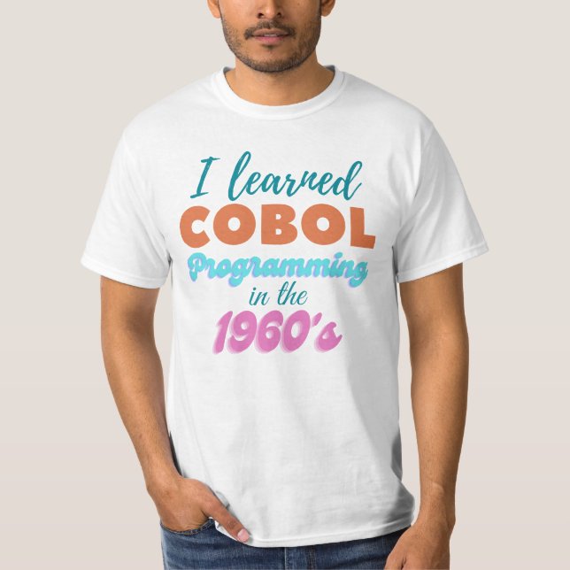 Camiseta Lenguaje de programación Cobol en los años 60 (Anverso)