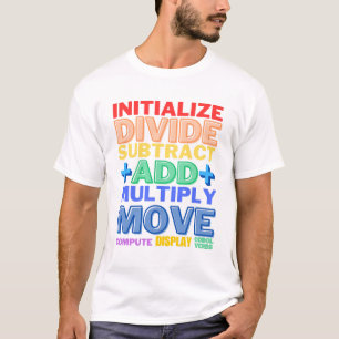 Camiseta Lenguaje de programación Cobol verbos básicos