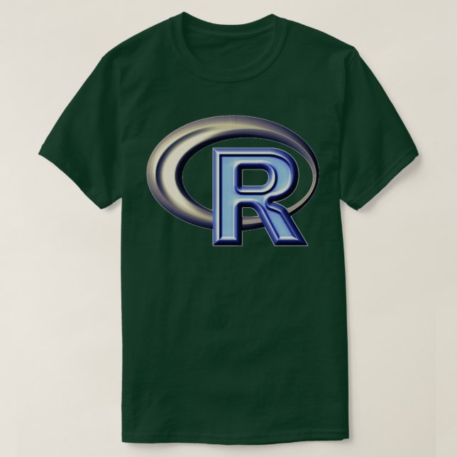 Camiseta Lenguaje de programación R logotipo (Diseño del anverso)