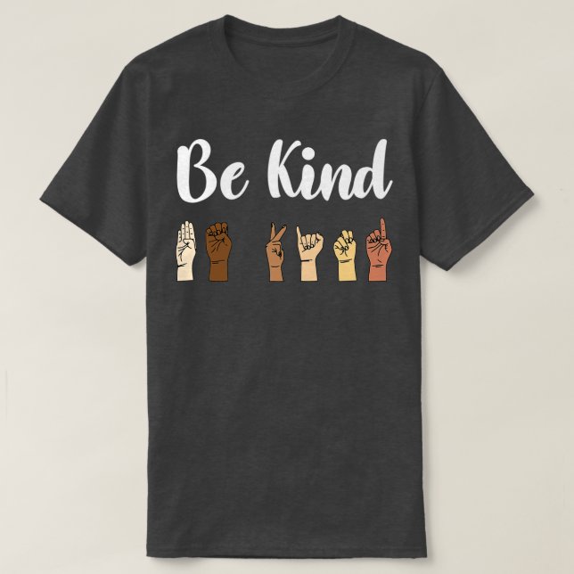 Camiseta Lenguaje de Rótulo Amable Melanin ASL 2 (Diseño del anverso)