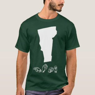 Camiseta Lenguaje de Rótulo americano ASL Vermont T