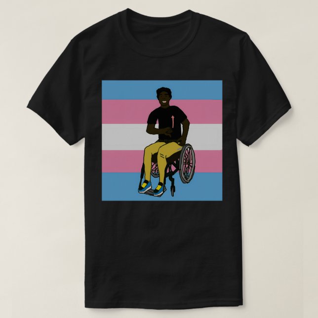 Camiseta Lenguaje de Rótulo Americano Trans Pride ASL (Diseño del anverso)