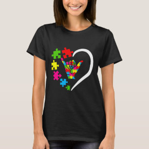 Camiseta Lenguaje de Rótulo ASL Amor Autismo Awareness Day