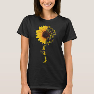 Camiseta Lenguaje de Rótulo - ASL - Girasol americano - Com