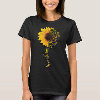 Camiseta Lenguaje de Rótulo - ASL - Girasol americano - Com