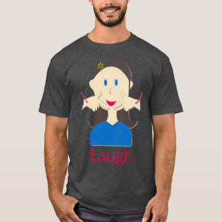 Camiseta Lenguaje de Rótulo ASL Laugh