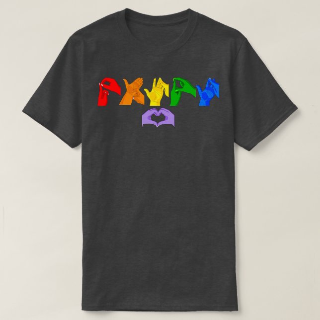 Camiseta Lenguaje de Rótulo británico LGBT ORIDE (Diseño del anverso)