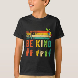 Camiseta Lenguaje de Rótulo de clase asl mano autismo de cl