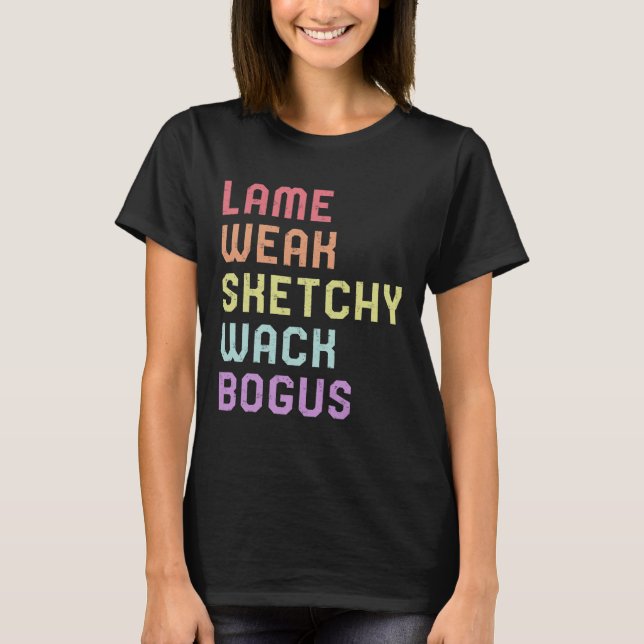 Camiseta Lenguaje de Rótulo Lame débil jerga ASL Tee Deaf A (Anverso)